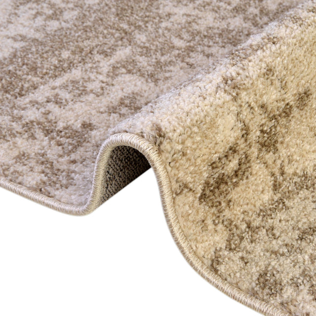 Bone Beige 3' 1 x 6' 1 Del Mar Hearth Half-Round Semicircle Area Rug 100% Polypropylene Easy Clean Stain Resistant Vivid Modern Carpet Mat for Home Decor Interior Designing for Sale at Rug Engine