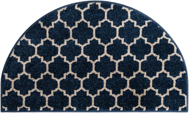 Dark Blue 2' 2 x 3' 7 Trellis Hearth Area Rug