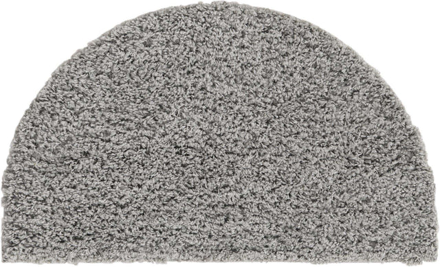 Cloud Gray 2' 2 x 3' 7 Solid Shag Hearth Half-Round Semicircle Area Rug Thick Soft Touch Fluffy & Plush Shaggy Pile Durable Minimalist Carpet for Classic Interior Design for Sale at Rug Engine
