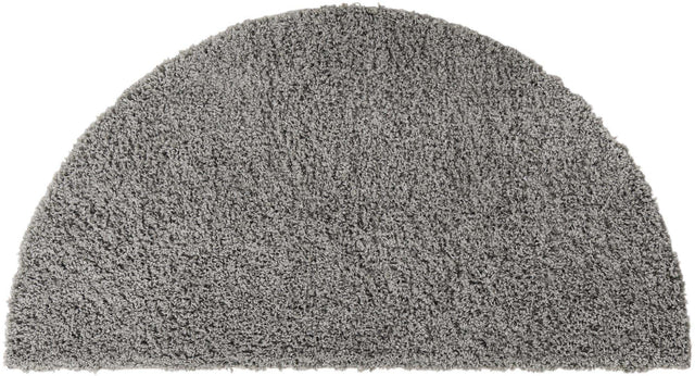 Cloud Gray 3' 1 x 6' 1 Solid Shag Hearth Half-Round Semicircle Area Rug Thick Soft Touch Fluffy & Plush Shaggy Pile Durable Minimalist Carpet for Classic Interior Design for Sale at Rug Engine