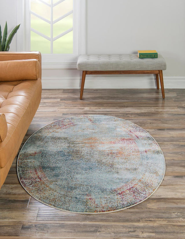 Multicolor 4' 3 x 6' 1 Baracoa Oval Area Rug 100% Polypropylene Distressed Vintage Living Dining Room Office Traditional Carpet for Sale at Rug Engine
