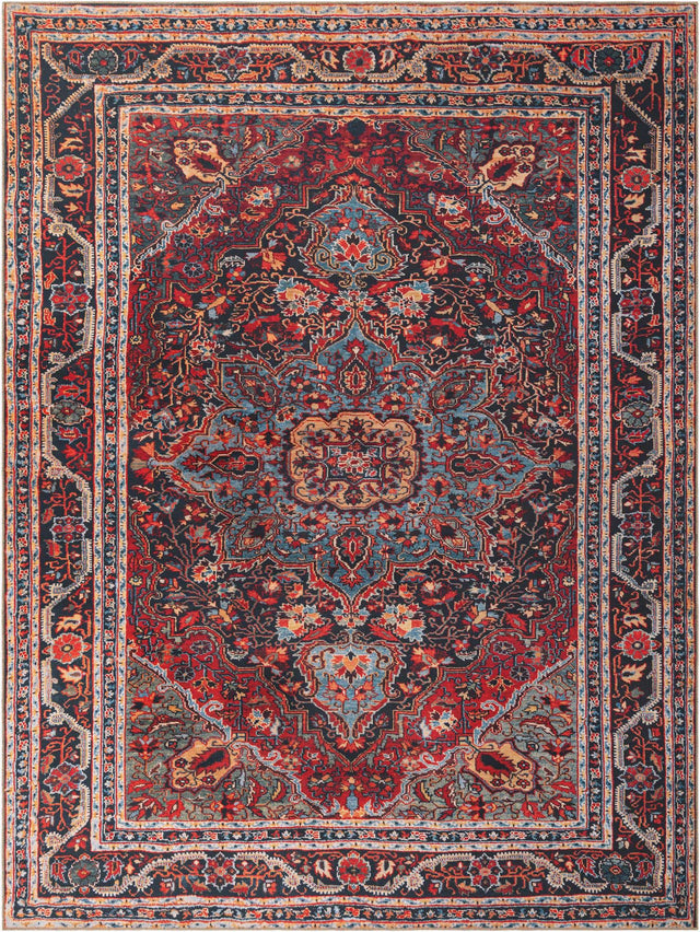 Washable Burgundy 9' 5 x 13' 1 Timeless Rectangle Area Rug Easy to Clean Stain Resistant & Durable Traditional Classic Vintage Design Carpet for Sale at Rug Engine