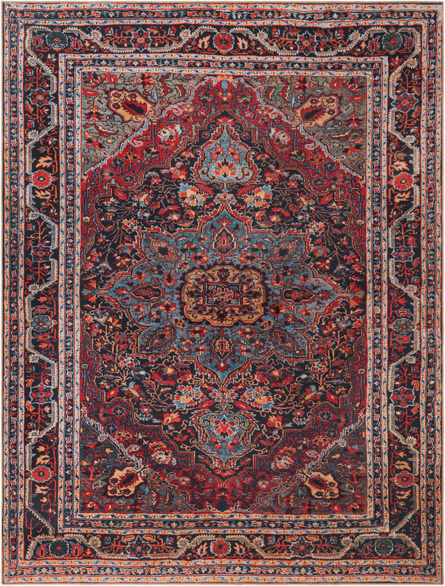 Washable Burgundy 9' x 12' Timeless Rectangle Area Rug Easy to Clean Stain Resistant & Durable Traditional Classic Vintage Design Carpet for Sale at Rug Engine