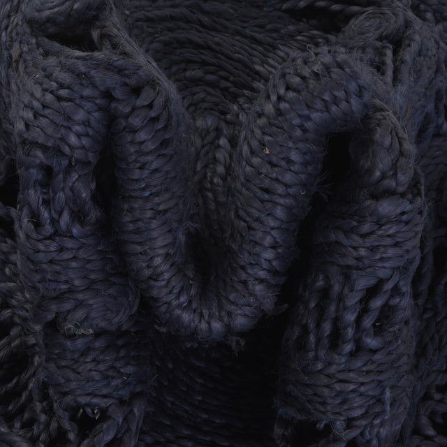 Navy Blue 5' 1 x 5' 1 Braided Jute Round Rug