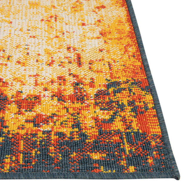 Multicolor 2' x 8' Outdoor Coastal Runner Area Rug Weather Resistant for Patio, Deck, Terrace, Balcony, Porch 100% Polypropylene Coastal Decor Carpet for Sale at Rug Engine