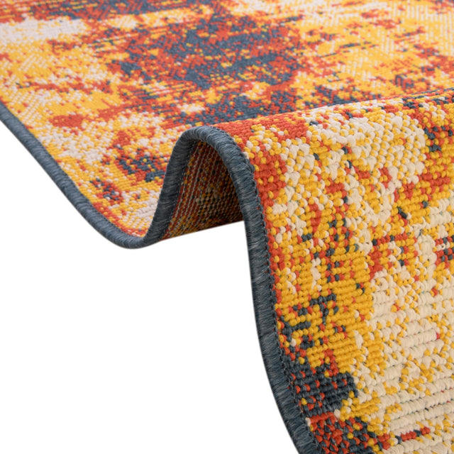 Multicolor 7' 10 x 7' 10 Outdoor Coastal Square Area Rug Weather Resistant for Patio, Deck, Terrace, Balcony, Porch 100% Polypropylene Coastal Decor Carpet for Sale at Rug Engine