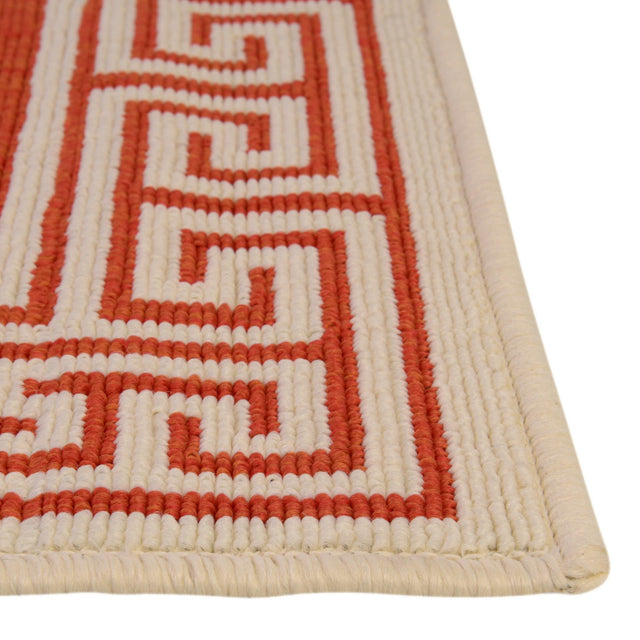 Rust Red 5' 3 x 8' Outdoor Coastal Rectangle Area Rug Weather Resistant for Patio, Deck, Terrace, Balcony, Porch 100% Polypropylene Coastal Decor Carpet for Sale at Rug Engine