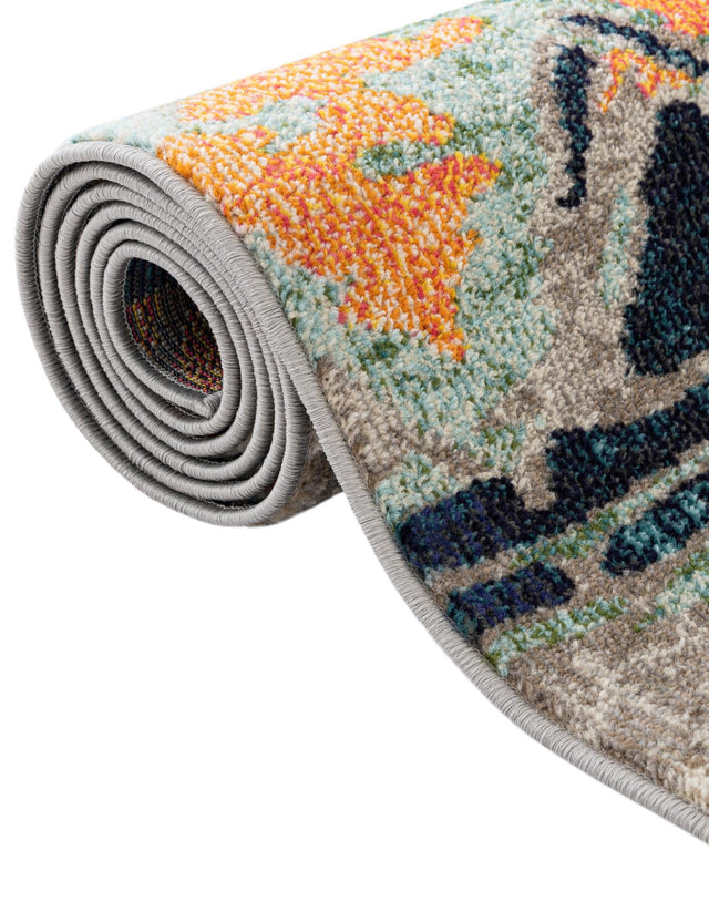 Multicolor 7' 10 x 7' 10 Vivid Octagon Area Rug Colorful Modern Unique Indoor Easy Clean Durable Carpet Mat for Home Interior Design & Decor for Sale at Rug Engine