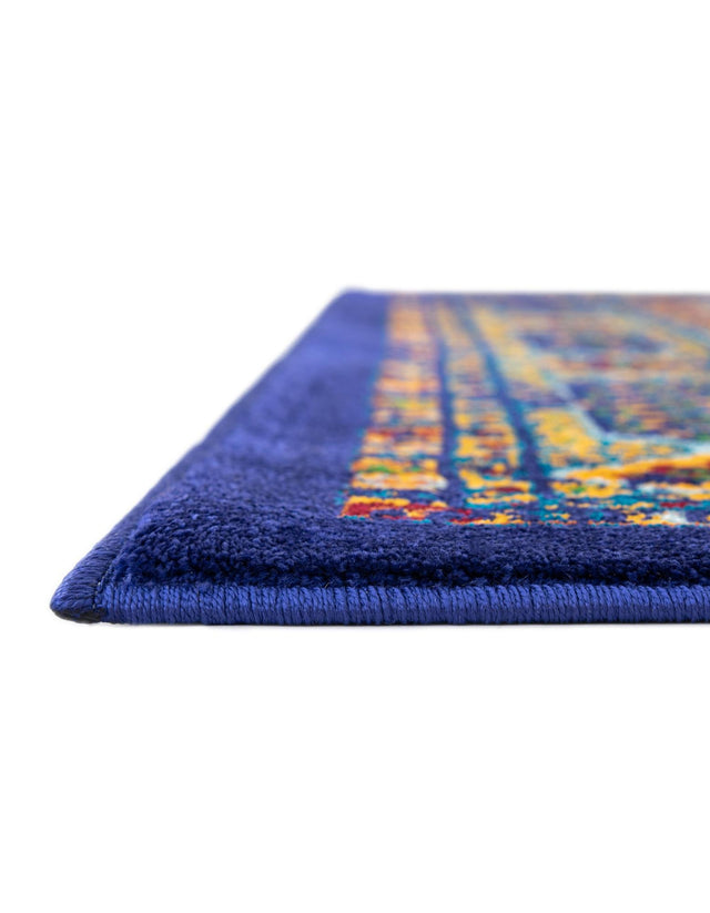 Navy Blue 5' 3 x 8' Calypso Rectangle Area Rug 100% Polypropylene With Cotton Backing Colorful Vivid Traditional Design Carpet for Living Office Dining Rooms for Sale at Rug Engine