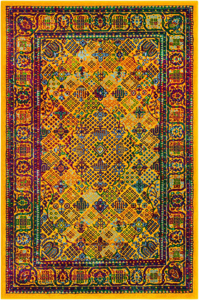 Multicolor 4' 1 x 6' 1 Calypso Rectangle Area Rug 100% Polypropylene With Cotton Backing Colorful Vivid Traditional Design Carpet for Living Office Dining Rooms for Sale at Rug Engine