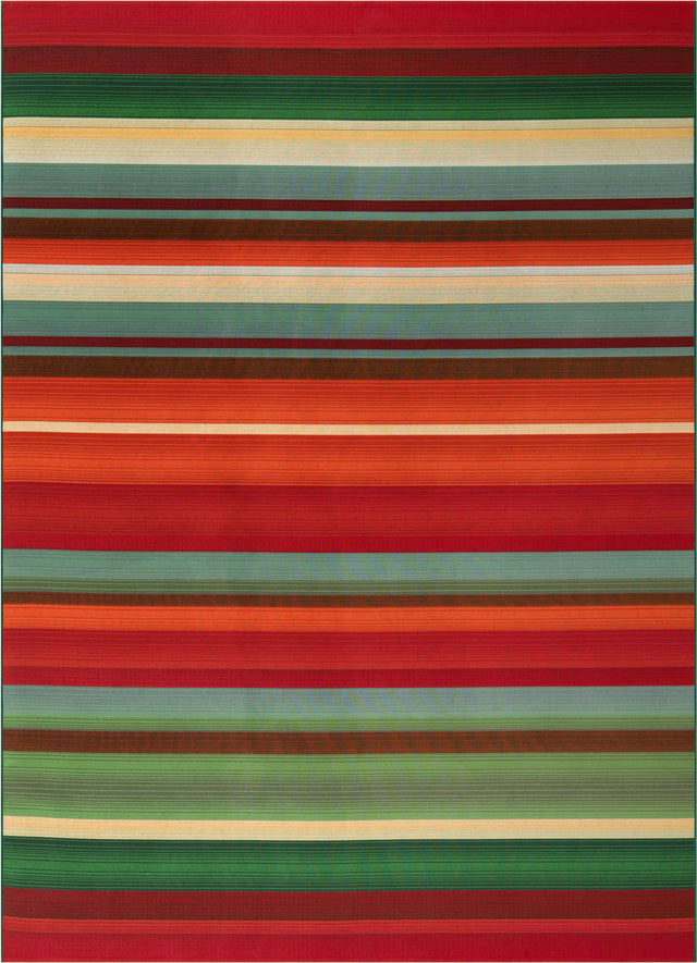Multicolor 7' 10 x 11' Outdoor Modern Rectangle Area Rug Weather Resistant for Patio, Deck, Terrace, Balcony, Porch 100% Polypropylene Modern Outside Carpet for Sale at Rug Engine