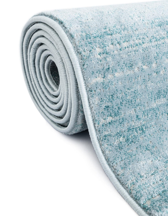 Turquoise 7' 10 x 7' 10 Jill Zarin Uptown Square Area Rug 70% Polypropylene & 30% Polyester Contemporary Carpet for Living, Dining, Office, Bedroom for Sale at Rug Engine