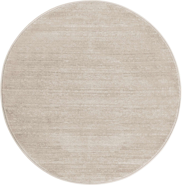 Beige 3' 3 x 3' 3 Jill Zarin Uptown Round Area Rug 70% Polypropylene & 30% Polyester Contemporary Carpet for Living, Dining, Office, Bedroom for Sale at Rug Engine