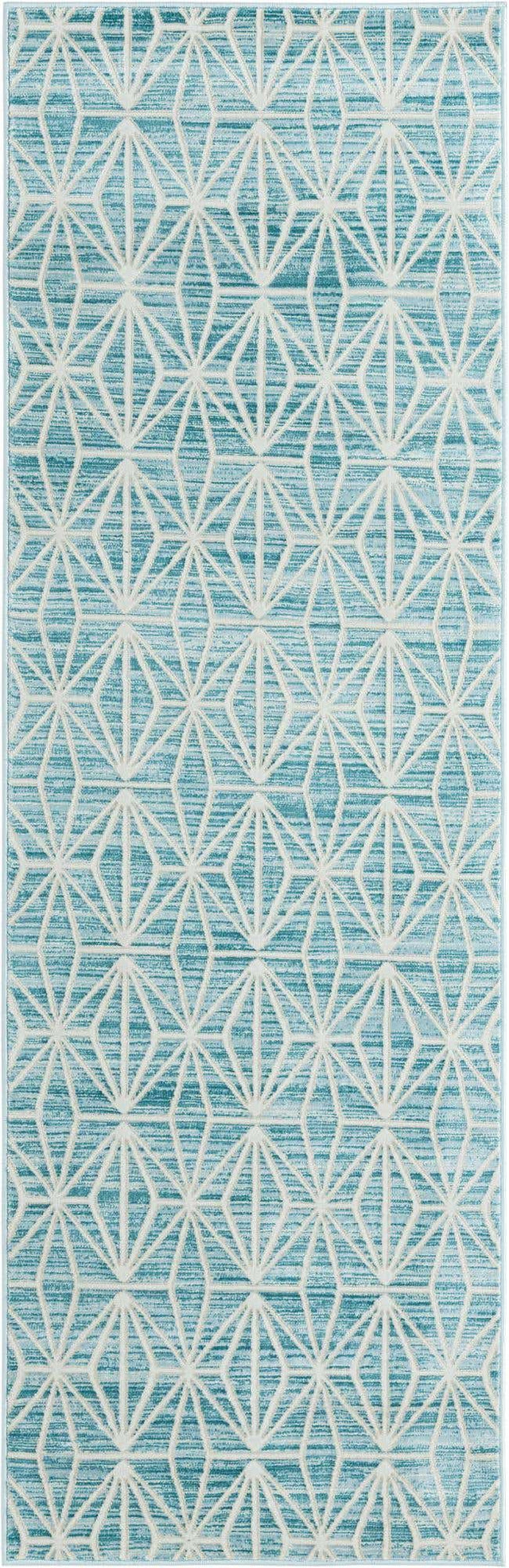 Blue 2' 7 x 8' Jill Zarin Uptown Runner Area Rug 70% Polypropylene & 30% Polyester Contemporary Carpet for Living, Dining, Office, Bedroom for Sale at Rug Engine