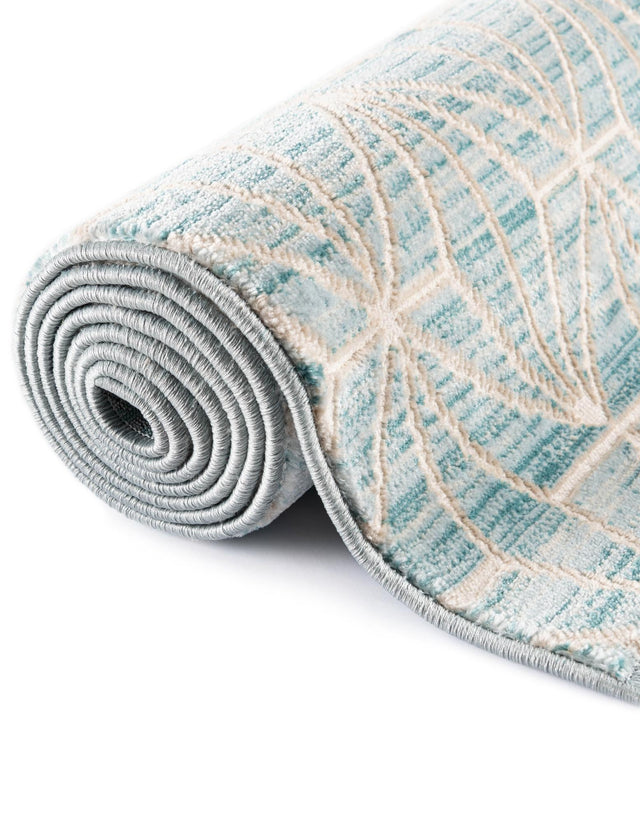 Blue 7' 10 x 7' 10 Jill Zarin Uptown Square Area Rug 70% Polypropylene & 30% Polyester Contemporary Carpet for Living, Dining, Office, Bedroom for Sale at Rug Engine