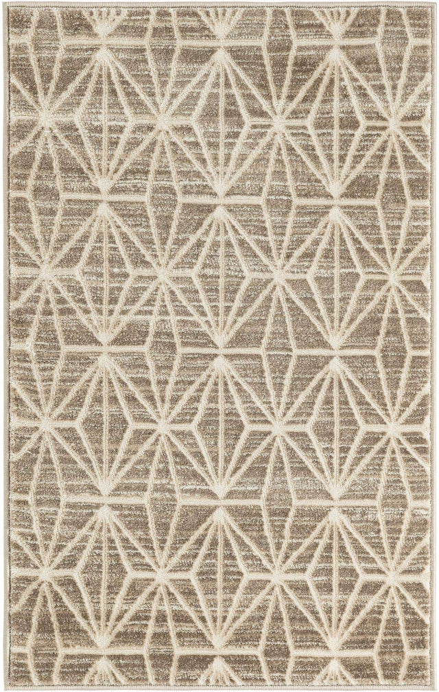 Brown 2' x 3' 1 Jill Zarin Uptown Rectangle Area Rug 70% Polypropylene & 30% Polyester Contemporary Carpet for Living, Dining, Office, Bedroom for Sale at Rug Engine