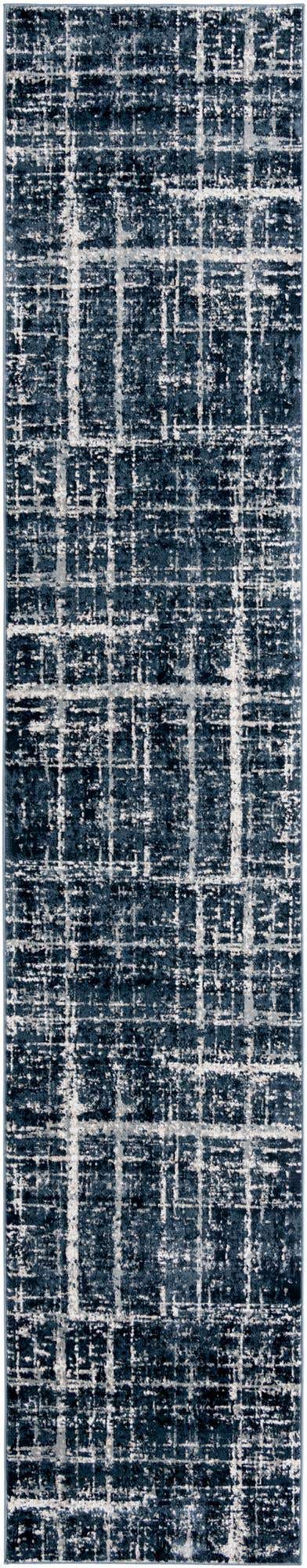 Navy Blue 2' 7 x 13' 11 Jill Zarin Uptown Runner Area Rug 70% Polypropylene & 30% Polyester Contemporary Carpet for Living, Dining, Office, Bedroom for Sale at Rug Engine