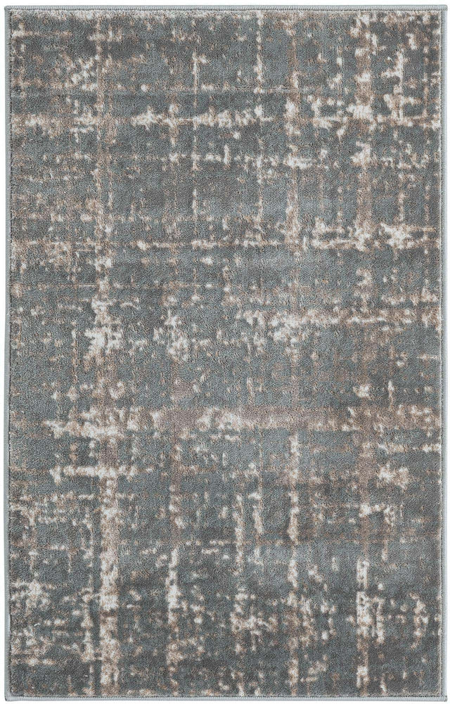Gray 2' x 3' 1 Jill Zarin Uptown Rectangle Area Rug 70% Polypropylene & 30% Polyester Contemporary Carpet for Living, Dining, Office, Bedroom for Sale at Rug Engine