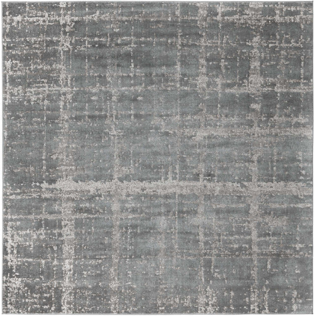 Gray 7' 10 x 7' 10 Jill Zarin Uptown Square Area Rug 70% Polypropylene & 30% Polyester Contemporary Carpet for Living, Dining, Office, Bedroom for Sale at Rug Engine