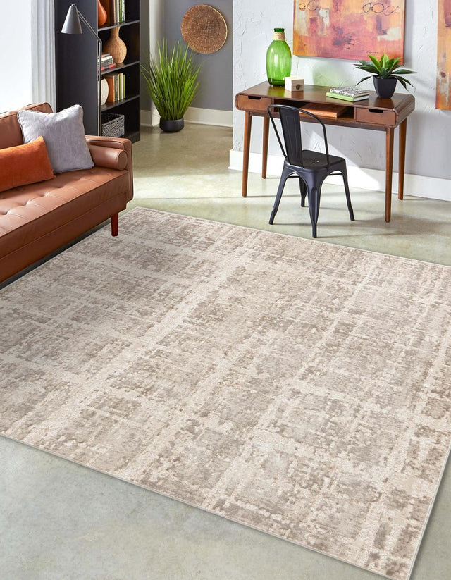 Light Brown 7' 10 x 7' 10 Jill Zarin Uptown Square Area Rug 70% Polypropylene & 30% Polyester Contemporary Carpet for Living, Dining, Office, Bedroom for Sale at Rug Engine