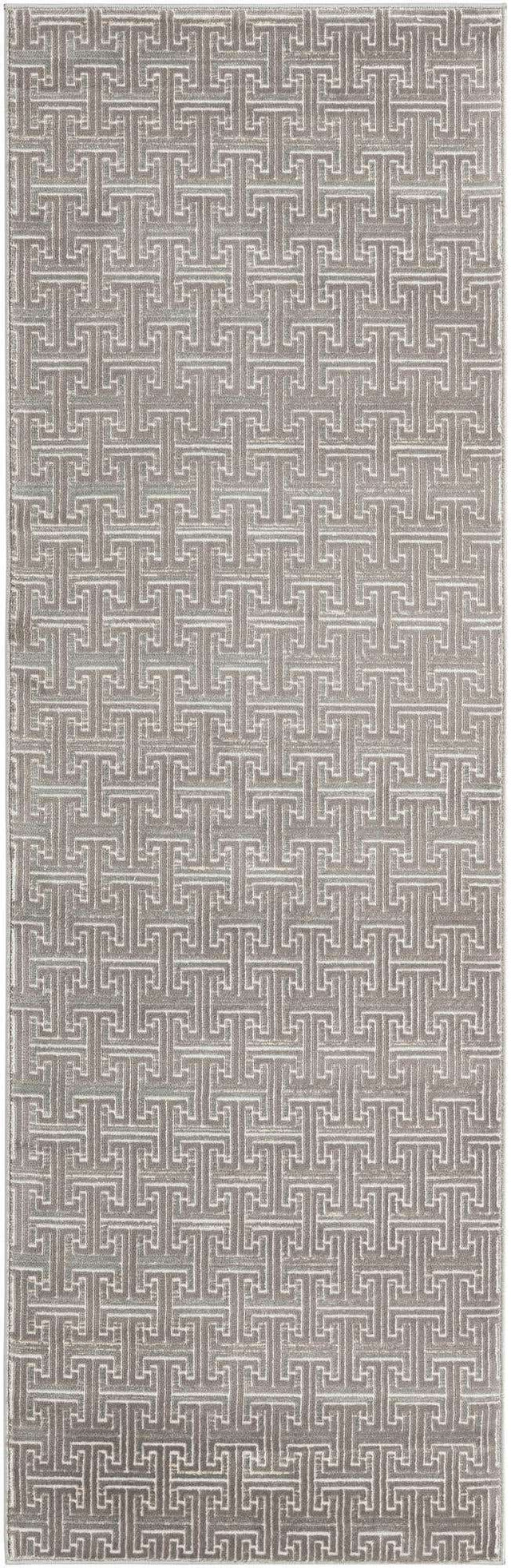 Gray 2' 7 x 8' Jill Zarin Uptown Runner Area Rug 70% Polypropylene & 30% Polyester Contemporary Carpet for Living, Dining, Office, Bedroom for Sale at Rug Engine