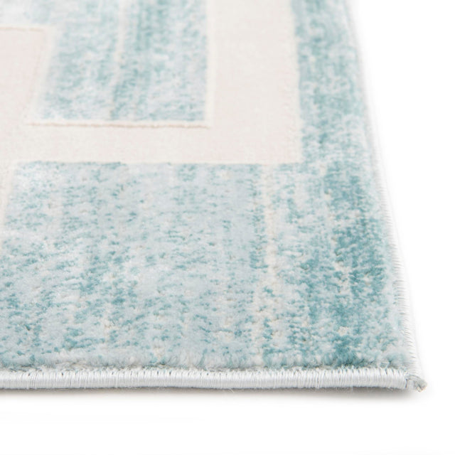Turquoise 7' 10 x 7' 10 Jill Zarin Uptown Square Area Rug 70% Polypropylene & 30% Polyester Contemporary Carpet for Living, Dining, Office, Bedroom for Sale at Rug Engine