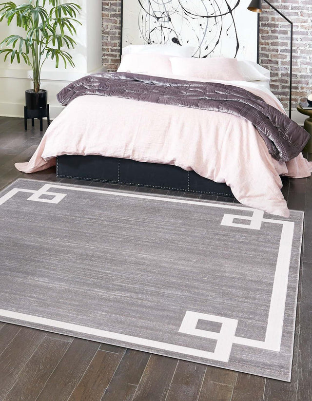 Gray 7' 10 x 7' 10 Jill Zarin Uptown Square Area Rug 70% Polypropylene & 30% Polyester Contemporary Carpet for Living, Dining, Office, Bedroom for Sale at Rug Engine