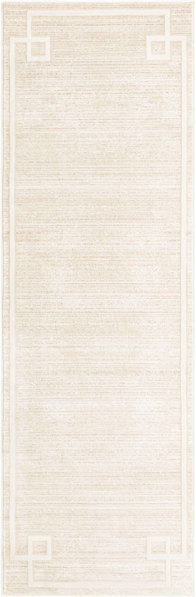 Beige 2' 7 x 8' Jill Zarin Uptown Runner Area Rug 70% Polypropylene & 30% Polyester Contemporary Carpet for Living, Dining, Office, Bedroom for Sale at Rug Engine