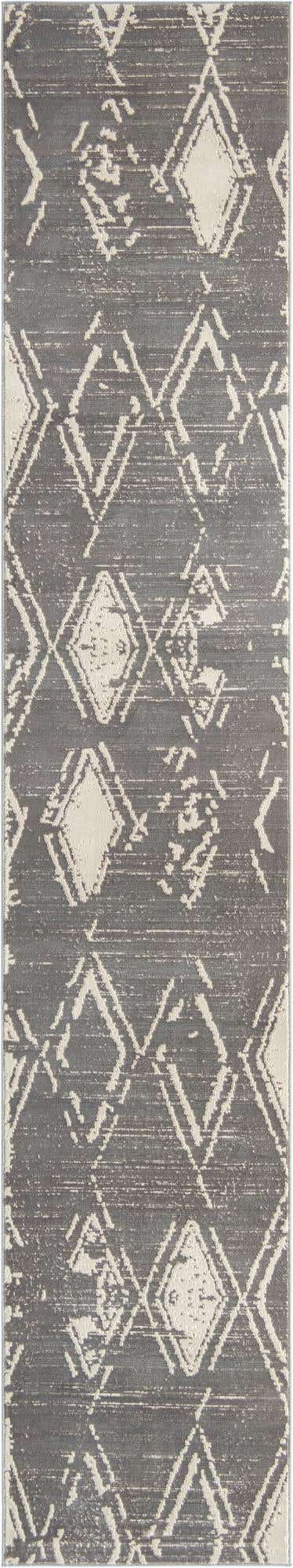 Gray 2' 7 x 13' 11 Jill Zarin Uptown Runner Area Rug 70% Polypropylene & 30% Polyester Contemporary Carpet for Living, Dining, Office, Bedroom for Sale at Rug Engine