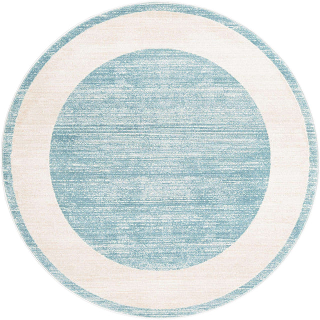 Turquoise 5' 3 x 5' 3 Jill Zarin Uptown Round Area Rug 70% Polypropylene & 30% Polyester Contemporary Carpet for Living, Dining, Office, Bedroom for Sale at Rug Engine