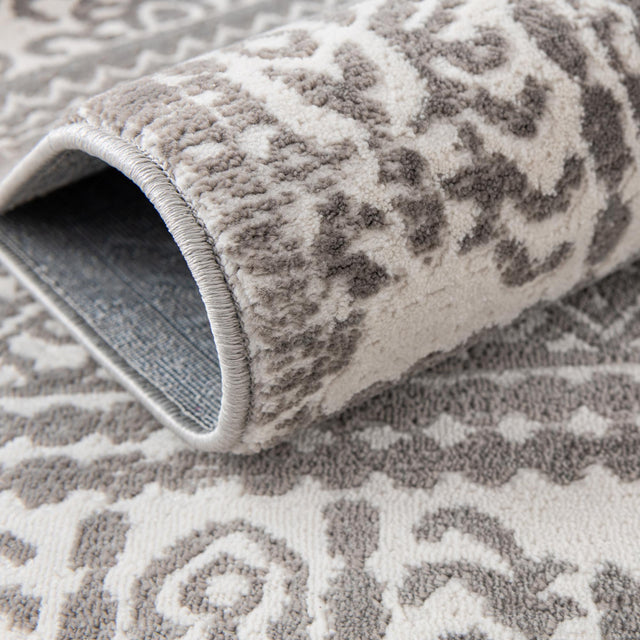 Gray 9' x 12' Jill Zarin Uptown Rectangle Area Rug 70% Polypropylene & 30% Polyester Contemporary Carpet for Living, Dining, Office, Bedroom for Sale at Rug Engine