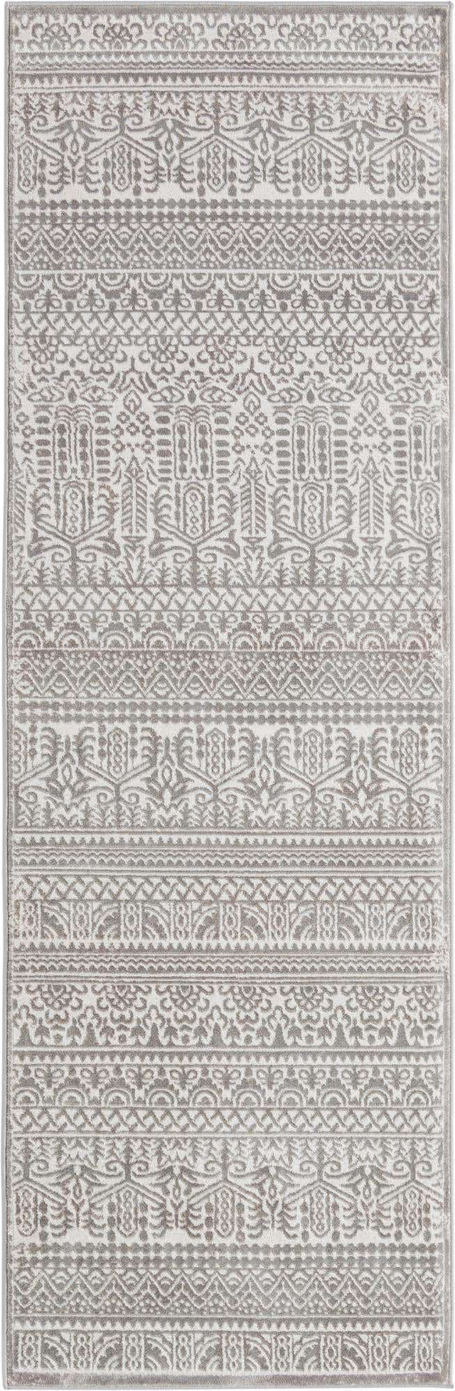Gray 2' 7 x 8' Jill Zarin Uptown Runner Area Rug 70% Polypropylene & 30% Polyester Contemporary Carpet for Living, Dining, Office, Bedroom for Sale at Rug Engine