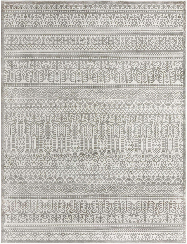 Gray 9' x 12' Jill Zarin Uptown Rectangle Area Rug 70% Polypropylene & 30% Polyester Contemporary Carpet for Living, Dining, Office, Bedroom for Sale at Rug Engine