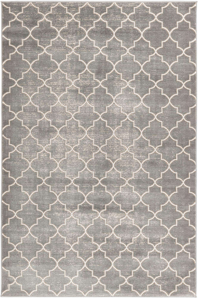 Gray 4' 1 x 6' 1 Jill Zarin Uptown Rectangle Area Rug 70% Polypropylene & 30% Polyester Contemporary Carpet for Living, Dining, Office, Bedroom for Sale at Rug Engine
