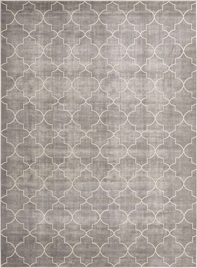 Gray 9' x 12' Jill Zarin Uptown Rectangle Area Rug 70% Polypropylene & 30% Polyester Contemporary Carpet for Living, Dining, Office, Bedroom for Sale at Rug Engine