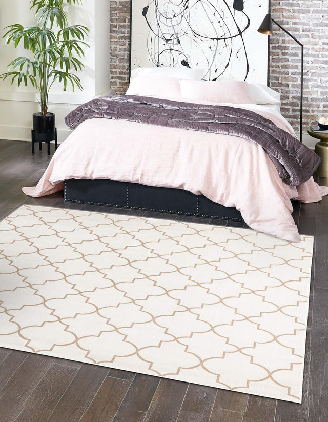White 7' 10 x 7' 10 Jill Zarin Uptown Square Area Rug 70% Polypropylene & 30% Polyester Contemporary Carpet for Living, Dining, Office, Bedroom for Sale at Rug Engine