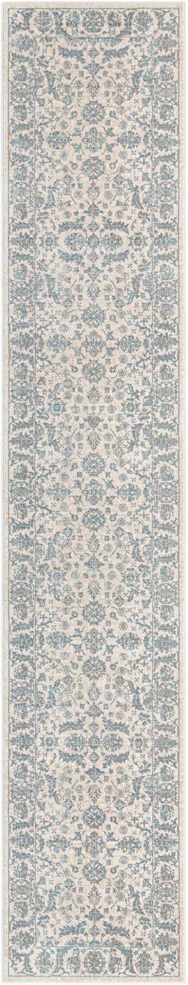 Teal 2' 7 x 13' 11 Jill Zarin Uptown Runner Area Rug 70% Polypropylene & 30% Polyester Contemporary Carpet for Living, Dining, Office, Bedroom for Sale at Rug Engine