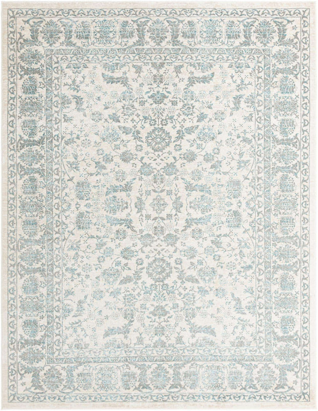 Teal 7' 10 x 10' Jill Zarin Uptown Rectangle Area Rug 70% Polypropylene & 30% Polyester Contemporary Carpet for Living, Dining, Office, Bedroom for Sale at Rug Engine