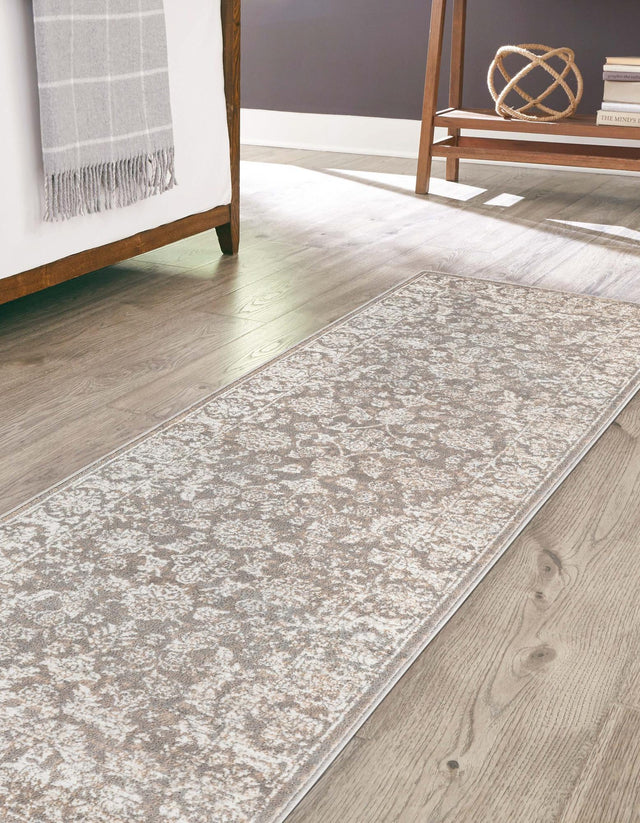 Gray 2' 7 x 13' 11 Jill Zarin Uptown Runner Area Rug 70% Polypropylene & 30% Polyester Contemporary Carpet for Living, Dining, Office, Bedroom for Sale at Rug Engine