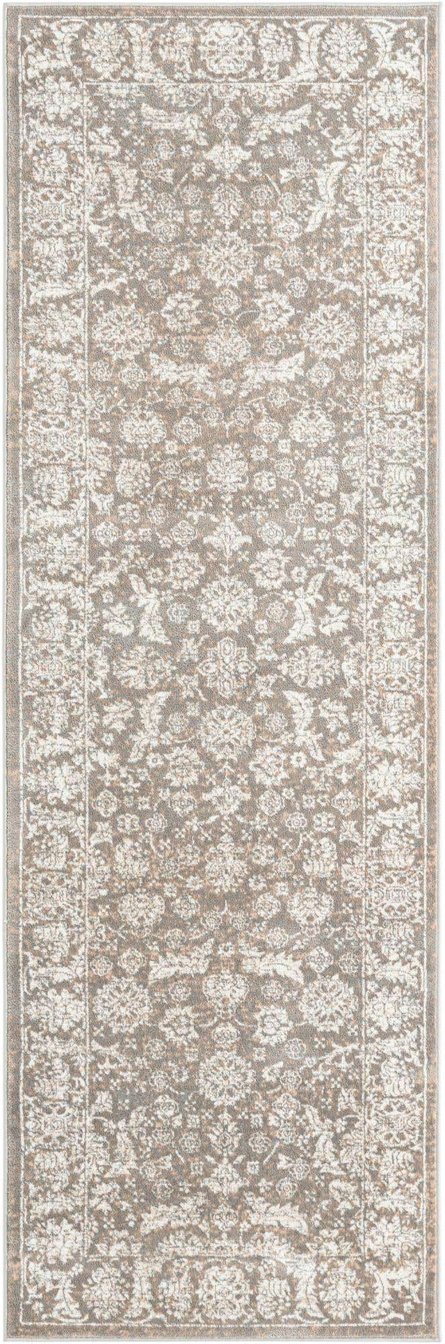 Gray 2' 7 x 8' Jill Zarin Uptown Runner Area Rug 70% Polypropylene & 30% Polyester Contemporary Carpet for Living, Dining, Office, Bedroom for Sale at Rug Engine