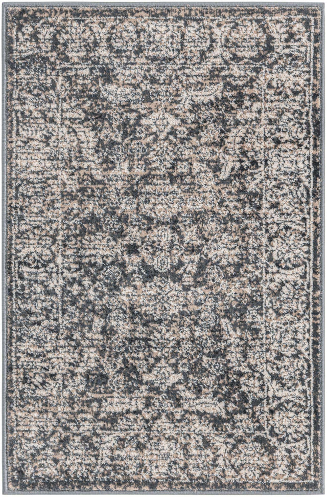 Navy Blue 2' x 3' 1 Jill Zarin Uptown Rectangle Area Rug 70% Polypropylene & 30% Polyester Contemporary Carpet for Living, Dining, Office, Bedroom for Sale at Rug Engine
