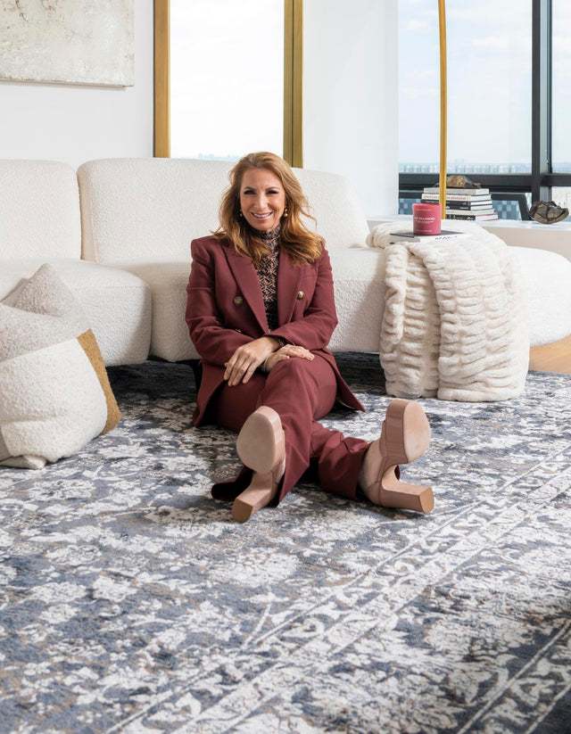 Navy Blue 2' x 3' 1 Jill Zarin Uptown Rectangle Area Rug 70% Polypropylene & 30% Polyester Contemporary Carpet for Living, Dining, Office, Bedroom for Sale at Rug Engine