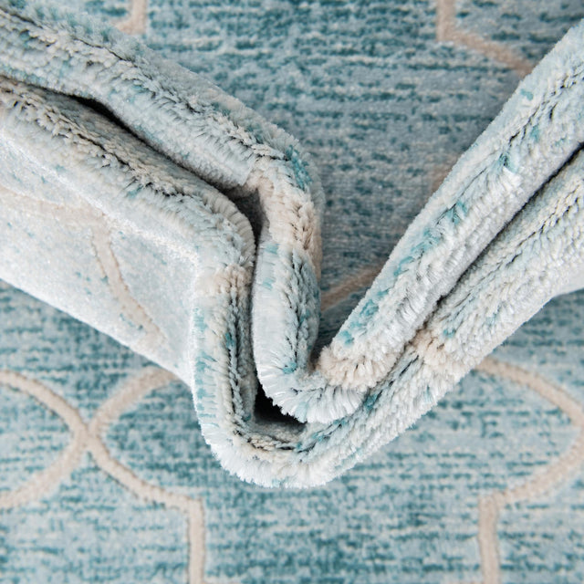 Teal 7' 10 x 7' 10 Jill Zarin Uptown Round Area Rug 70% Polypropylene & 30% Polyester Contemporary Carpet for Living, Dining, Office, Bedroom for Sale at Rug Engine