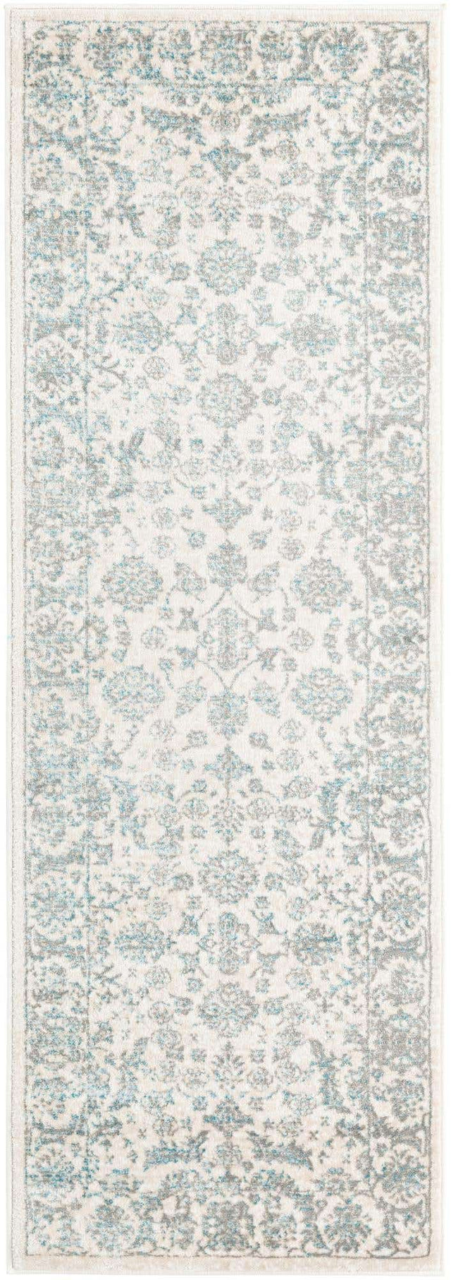Teal 2' 2 x 6' 1 Jill Zarin Uptown Runner Area Rug 70% Polypropylene & 30% Polyester Contemporary Carpet for Living, Dining, Office, Bedroom for Sale at Rug Engine