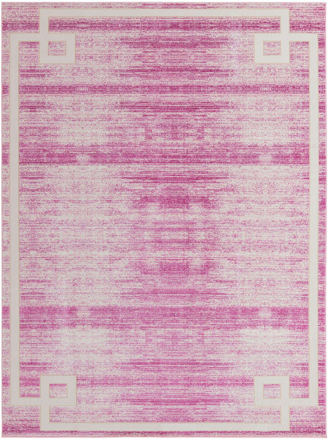Pink 9' x 12' Jill Zarin Uptown Rectangle Area Rug 70% Polypropylene & 30% Polyester Contemporary Carpet for Living, Dining, Office, Bedroom for Sale at Rug Engine