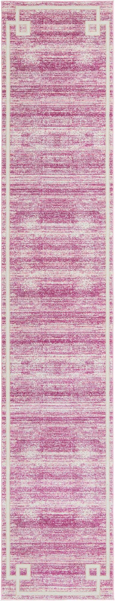 Pink 2' 7 x 13' 11 Jill Zarin Uptown Runner Area Rug 70% Polypropylene & 30% Polyester Contemporary Carpet for Living, Dining, Office, Bedroom for Sale at Rug Engine