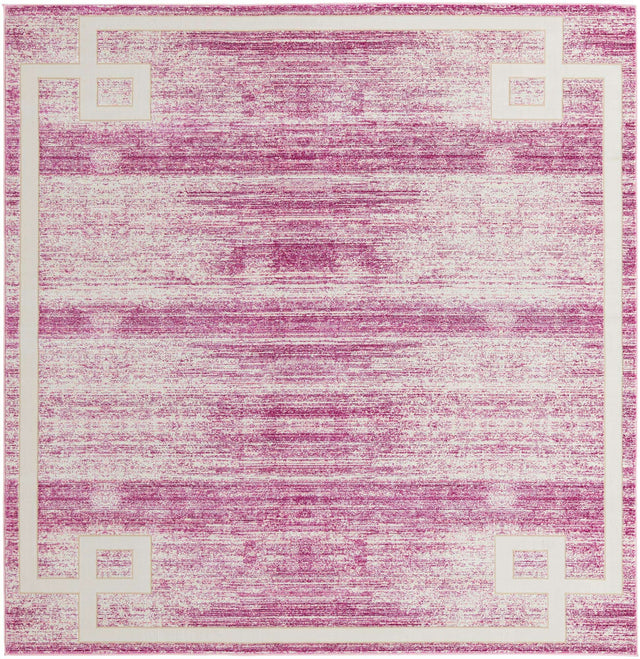 Pink 7' 10 x 7' 10 Jill Zarin Uptown Square Area Rug 70% Polypropylene & 30% Polyester Contemporary Carpet for Living, Dining, Office, Bedroom for Sale at Rug Engine