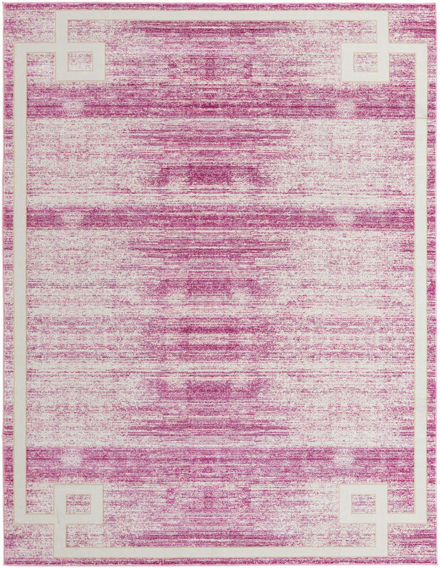 Pink 7' 10 x 10' Jill Zarin Uptown Rectangle Area Rug 70% Polypropylene & 30% Polyester Contemporary Carpet for Living, Dining, Office, Bedroom for Sale at Rug Engine