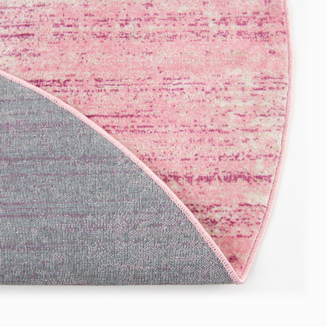Pink 7' 10 x 7' 10 Jill Zarin Uptown Round Area Rug 70% Polypropylene & 30% Polyester Contemporary Carpet for Living, Dining, Office, Bedroom for Sale at Rug Engine