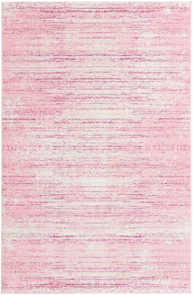 Pink 5' 3 x 8' Jill Zarin Uptown Rectangle Area Rug 70% Polypropylene & 30% Polyester Contemporary Carpet for Living, Dining, Office, Bedroom for Sale at Rug Engine